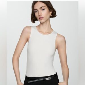 SLEEVELESS FITTED BODYSUIT MANGo bodysuit size M